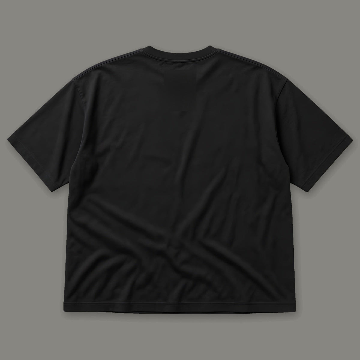 Inner Child Men's Oversized Tee by Trauma Dump, oversized goth tee back view, plain black back