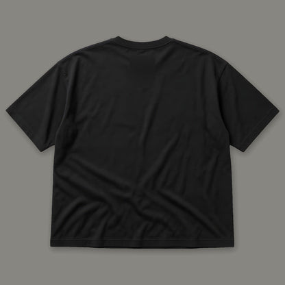 Inner Child Men's Oversized Tee by Trauma Dump, oversized goth tee back view, plain black back